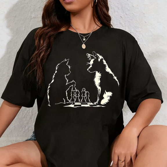 100% Cotton Playing Chess Board T-Shirt for Men Women Kids