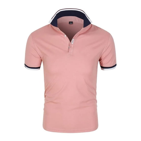 100% Cotton Polo Men Shirt Short Sleeve Polo Shirt Contrast Color Polo Summer Streetwear Casual Fashion Men tops