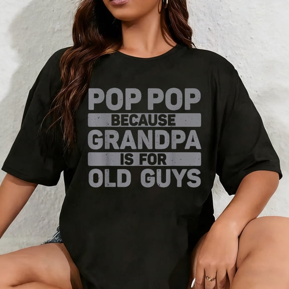 100% Cotton Pop Pop Art for Grandpa from Grandkids Father's Day Pop Pop T-Shirt