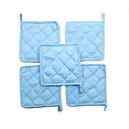 thumbnail image 1 of 100% Cotton Pot Holders for Kitchen 9" x 9" Inches Heat Resistant Pot Holder Pack of 10 Light Blue, 1 of 5