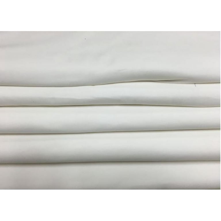 1 x White 60 Wide Premium Cotton Blend Broadcloth Fabric by The Yard