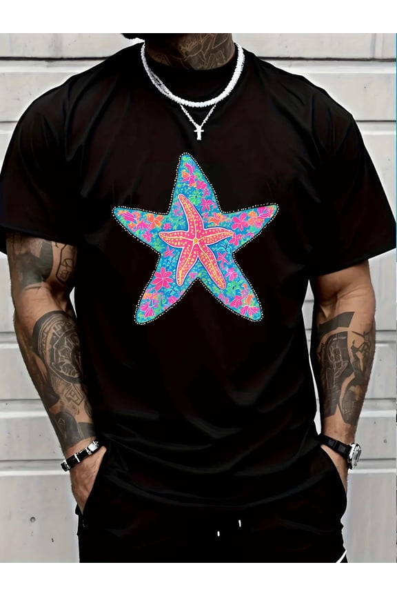 100% Cotton Preppy Starfish Coquette Summer Vacation Ocean Hawaii Beach T-Shirt Graphic T-shirts for men and women