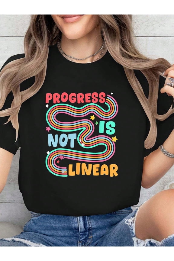 100% Cotton Progress Is Not Linear Sped Ed Special Education Teacher T-Shirt