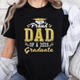 thumbnail image 1 of 100% Cotton Proud Dad Of A 2026 Graduate Graduation Celebration Gift For Father T-Shirt, 1 of 5