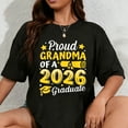 thumbnail image 1 of 100% Cotton Proud Grandma Of 2026 Graduate Senior Class Graduation Gift T-Shirt, 1 of 5