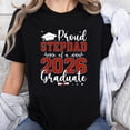 thumbnail image 1 of 100% Cotton Proud Stepdad Of A 2026 Graduate Graduation Celebration Gift For Father T-Shirt, 1 of 5