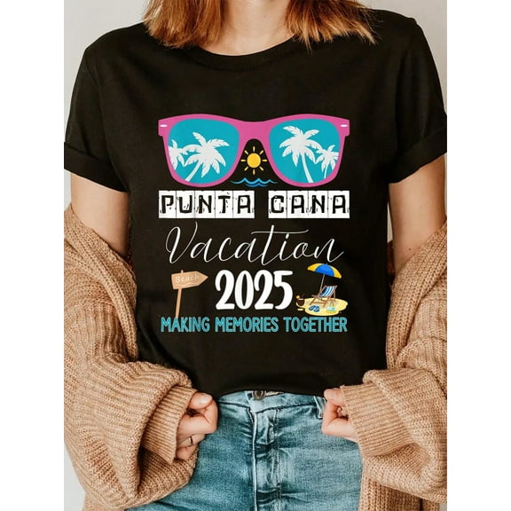 100% Cotton Punta Cana Girls Trip 2025 Dominican Republic Vacation Group T-Shirt