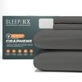 thumbnail image 1 of 100% Cotton Queen Charcoal Gray Sateen Sheet Set, Graphene-Infused Temperature Regulating, Soft & Silky 4-Piece Set with Side Pockets by SLEEP RX, 1 of 8