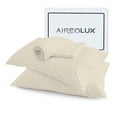 thumbnail image 1 of 100% Cotton Queen Sheet Set, 600 Thread Count Wrinkle-Resistant, Soft & Silky Sateen 4-Piece Set Ivory by Aireolux, 1 of 9