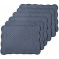 thumbnail image 1 of 100% Cotton Quilted Placemats Set of 6,Washable Cloth Table Placemats for Kitchen & Dining Table, 1 of 6