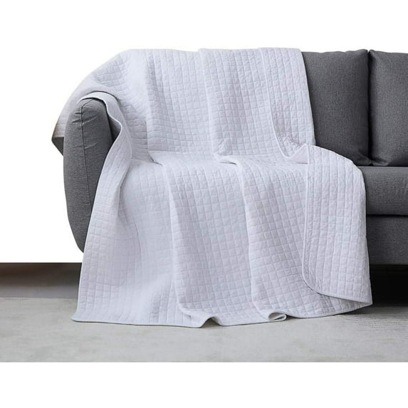100% Cotton Quilted Throw Decorative Throw Blanket Quilt 50"x60"