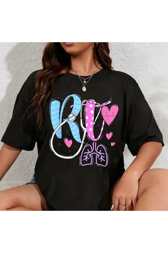 100% Cotton RT - Respiratory Therapist Therapy Medical Practitioner T-Shirt