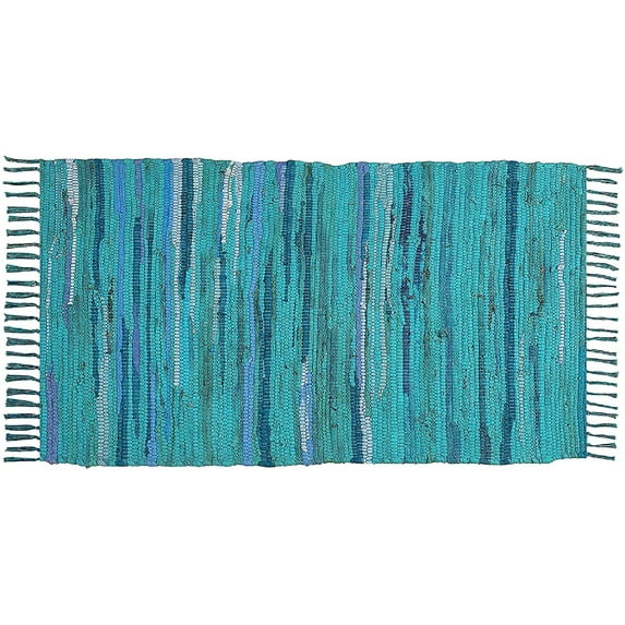 100% Cotton Rag Rug 2’x3' - Multicolor Chindi Rug - Hand Woven & Reversible for Living Room | Kitchen| Entryway | Bedroom Farmhouse Rugs