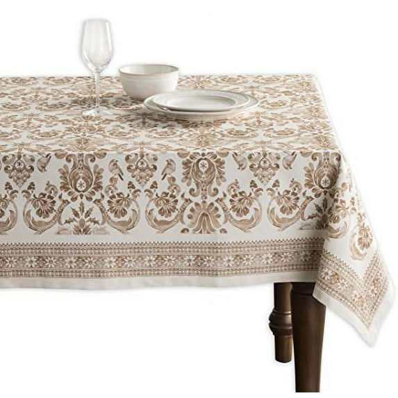 100% Cotton Rectangle Tablecloth 54 Inch by 72 Inch for Kitchen | Home | Dining Room | Tabletop | Decorative | Parties | Weddings | Outdoor | Thanksgiving/Christmas Collection-(Allure)