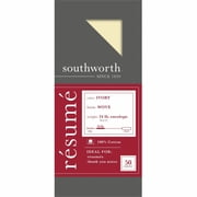 Southworth, SOUR14I10L, 100% Cotton Resume Envelopes, 50 / Box, Ivory