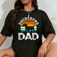 thumbnail image 1 of 100% Cotton Retro Vintage Dachshund Dad Gifts for Men Fathers Day T-Shirt, 1 of 5
