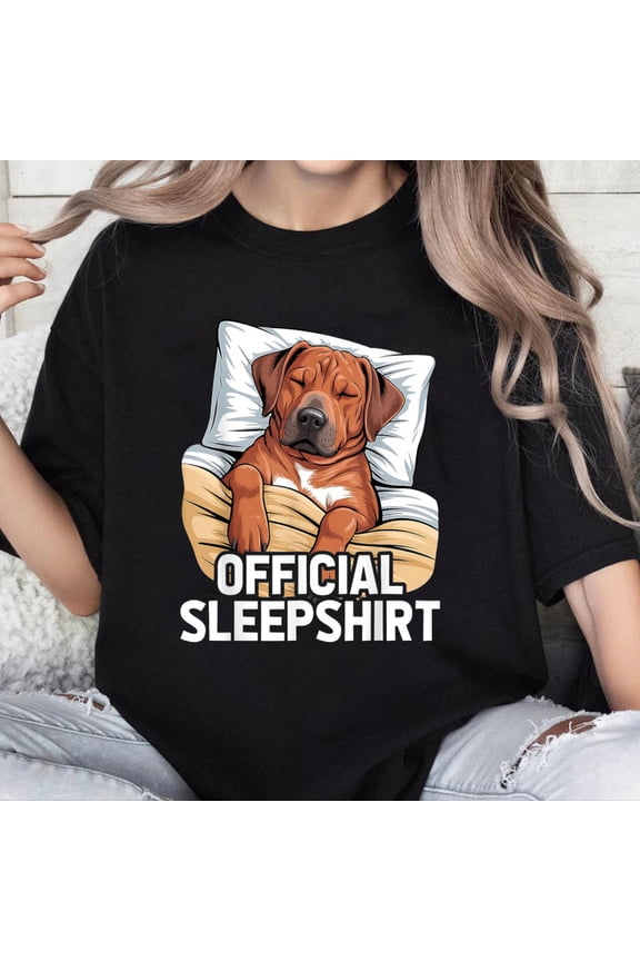 100% Cotton Rhodesian Ridgeback Dog Official Sleep Pajamas T-Shirt