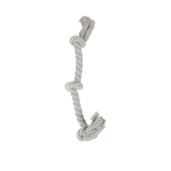 100% Cotton Rope Interactive Dental Dog Tug Medium to Larger Breed 20 inch Toy (1 Rope Toy)