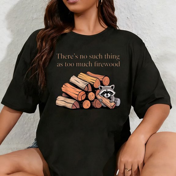 100% Cotton Rustic Camping Firewood Lover Funny Lumberjack Outdoor T-Shirt