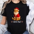 thumbnail image 1 of 100% Cotton Santa Paws Cat Christmas Shirt Holiday Pet Lover T-Shirt Festive Xmas Gift For Women And Men Cute Kitty Design, 1 of 5