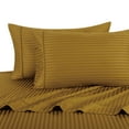 thumbnail image 1 of 100% Cotton Sateen Bed Sheet Set 300 Thread Count Damask Striped - Olympic Queen-Bronze, 1 of 1