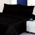 thumbnail image 1 of 100% Cotton Satin Dobby Stripe Sheet 1800 Series Twin Size Set Assorted Black Color, 1 of 1