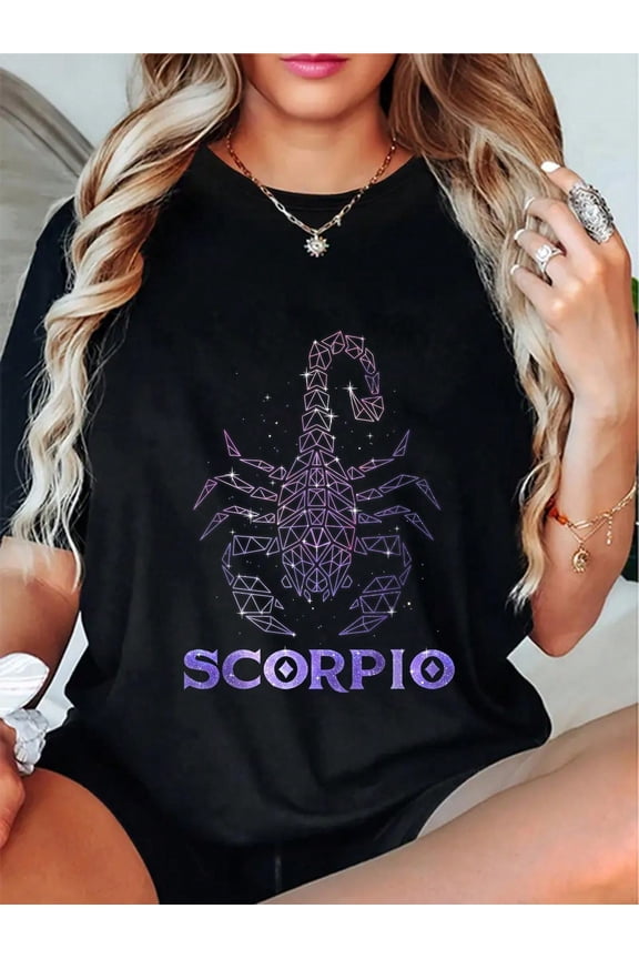100% Cotton Scorpio Horoscope Astrology Symbol Zodiac Sign T-Shirt