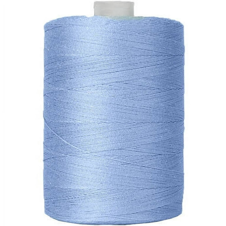 100% Cotton Sewing and Quilting Thread | Color LT BLUE | For Quilting,  Sewing, and Serging | Threadart Brand | 1000M Spools 50/3 Weight | 50  Colors