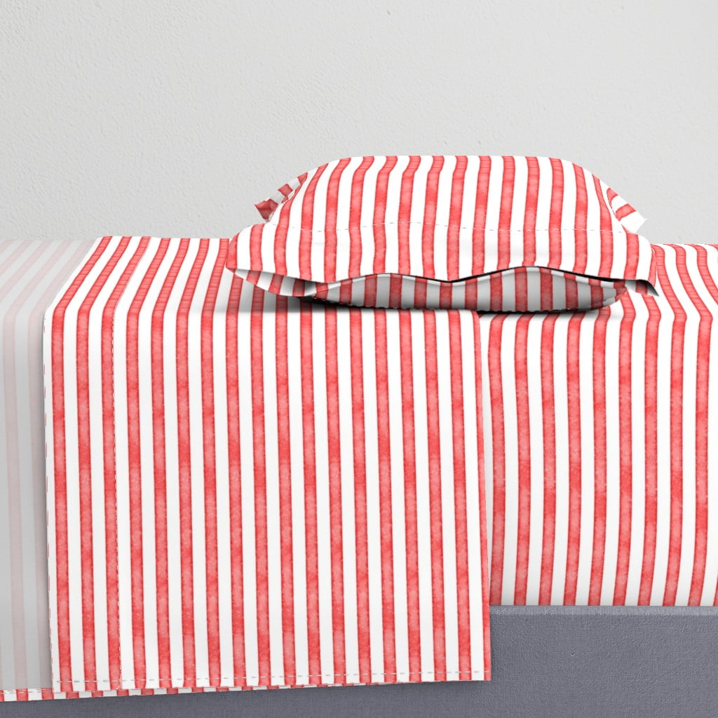 100 Cotton Sheets, Twin XL 3pc Set Christmas Candy Horizontal Stripe