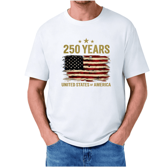 100% Cotton Shirt usa 250th Anniversary Shirts for Celebrate 250th Anniversary of America Patriotic Veteran Tee