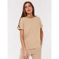 thumbnail image 1 of 100% Cotton Short Sleeve T-Shirt - 2024 Summer New Women's Fashion Casual Home and Office Versatile Round Neck Tee, 1 of 1