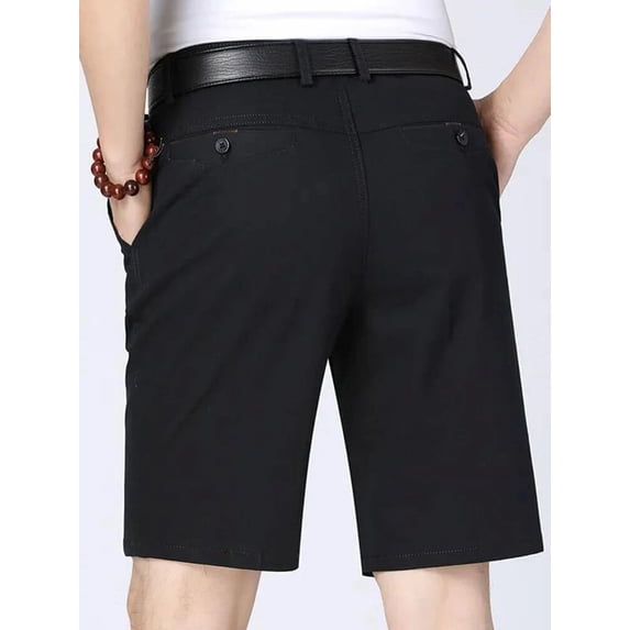 100% Cotton Shorts Men Knee Length Boardshorts Classic Brand Comfortable Clothing Beach Shorts Male Short Trousers