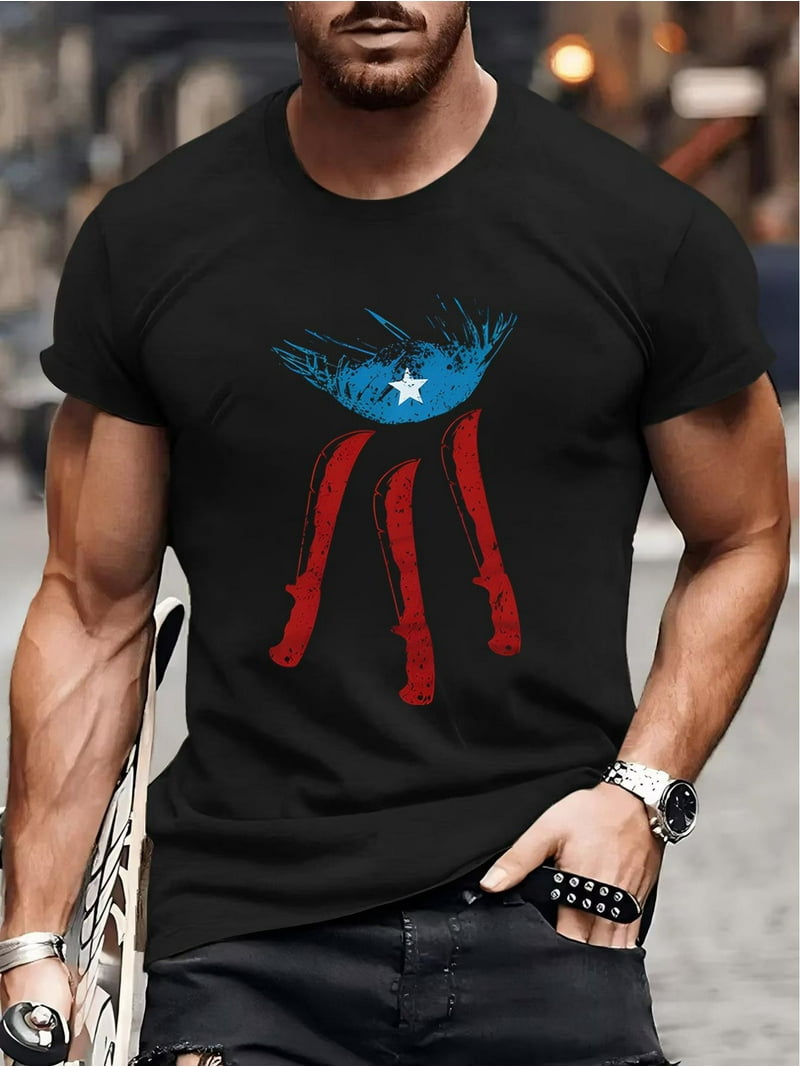 100% Cotton, Simple Puerto Rican Style Printed T-Shirt, Seasonal