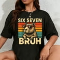 thumbnail image 1 of 100% Cotton Six Seven Bruh Capybara Retro Vintage Funny 67 Meme Kids T-Shirt, 1 of 5