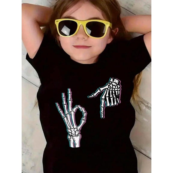 100% Cotton Skeleton 67 Meme Funny Halloween Boys Girls Youth Teen Kid T-Shirt Graphic T-shirts for boys and girls