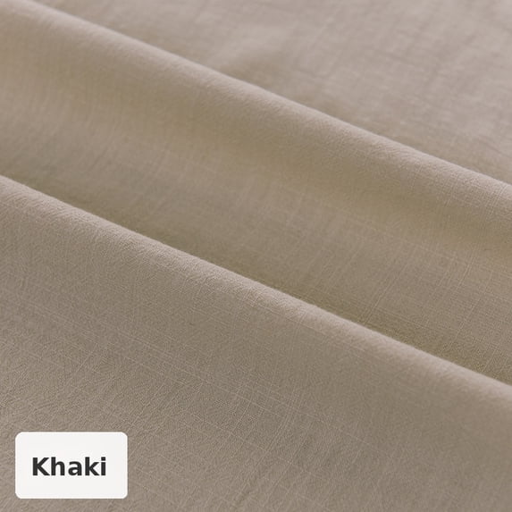 100% Cotton Slub Fabric, 21s Yarn Solid Washed Linen-Look Cotton, Artisan Apparel & Craft Fabric by The Yard