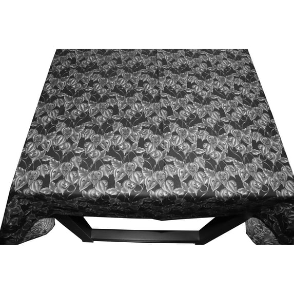 100% Cotton Small Tablecloth Halloween Decoration Spooky Leaves on Vines