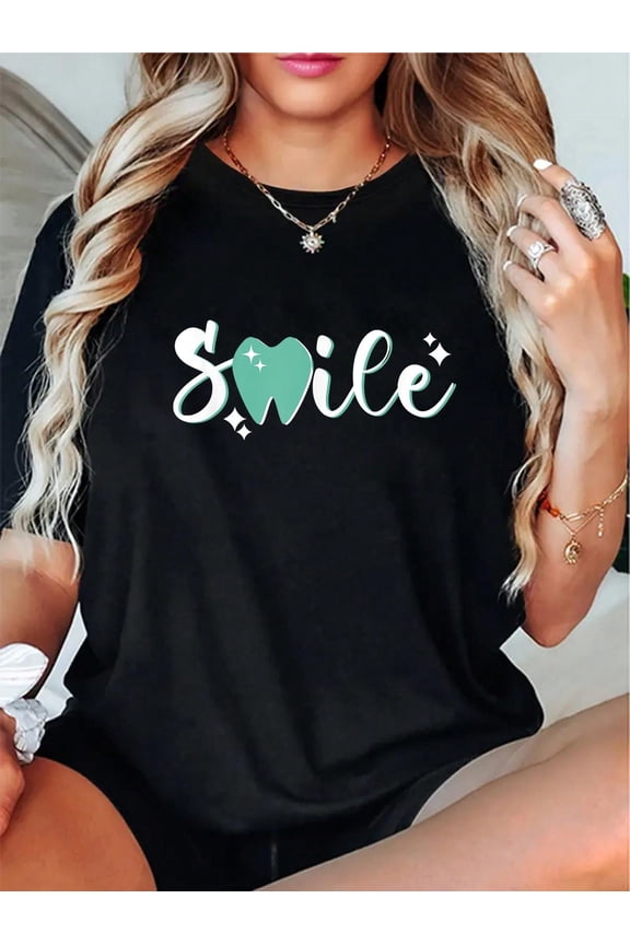 100% Cotton Smile Tooth | Dentistry Dental Assistant | Hygienist Dentist T-Shirt