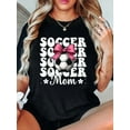 thumbnail image 1 of 100% Cotton Soccer Mom Soccer Mama Mother's Day Coquette Bow T-Shirt Women's Men's Graphic Tee,Casual Short Sleeve Shirt, 1 of 4