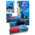 thumbnail image 1 of 100% Cotton Soft 3-Piece Pattern Quick Dry Swim Towel Beach Towel Set, Tropical Fish, 1 of 5