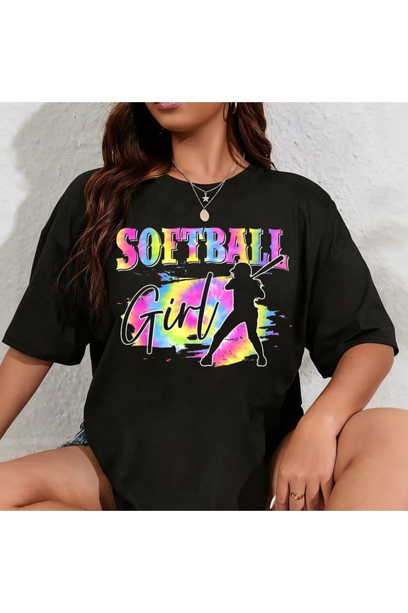 100% Cotton Softball Player Teen Girls Softball T-Shirt
