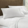 thumbnail image 1 of 100% Cotton Split King Sheets 39" x 80" for Adjustable Bed - 500 Thread Count 5 PC Sateen Sheet Set - Soft, Cooling Cotton Sheets - 15" Inch Deep Pocket Sheets (White Stripe), 1 of 5