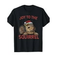 thumbnail image 1 of [100% Cotton Squirrel T-Shirt] Joy To The Squirrel TShirt Christmas Squirrel 220g, 100% Cotton T-Shirt Gifts, 1 of 6