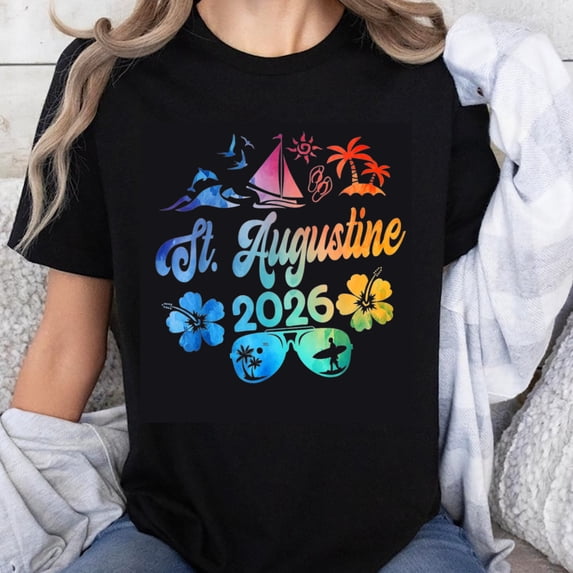 100% Cotton St Augustine 2026 Tropical Design T-Shirt