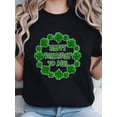 thumbnail image 1 of 100% Cotton St Patricks Day Birthday Tshirt Happy Birthday To Me Print Round Neck Short Sleeve T-Shirt For Women Casual, Summer, Women Top Graphic Tees Women Tops, 1 of 7