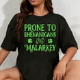 thumbnail image 1 of 100% Cotton St Patricks Day Shirt Women Lucky Shamrock Tshirt Saint Patricks Day Green Clover Short Sleeve Tops, 1 of 5
