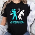 thumbnail image 1 of 100% Cotton Stand Clear To Avoid Injury VR Gaming Funny Gift For Gamers Tech Lover Humor T-Shirt, 1 of 5