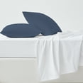 thumbnail image 1 of Purity Home 100% Cotton Standard Navy Percale Pillowcases, 400 Thread Count Breathable, Super Soft, Cool & Crisp 2-Piece Set, 1 of 8