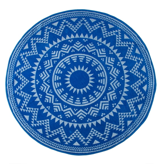 100% Cotton Starbrust Trendy Round Beach Towel