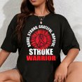 thumbnail image 1 of 100% Cotton Stroke Warrior - Stroke Survivor Red Awareness Ribbon T-Shirt, 1 of 5